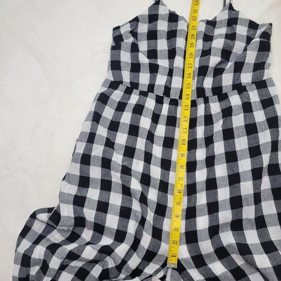 Madewell Cami Wide-Leg Jumpsuit in Gingham Check black and white Size XXS - Picture 10 of 15